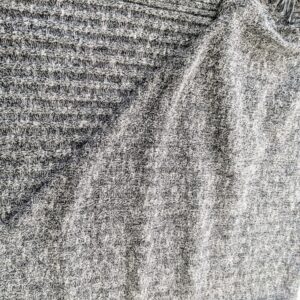 Black & Grey Chunky Ribbed Knit (180cm x 75cm)