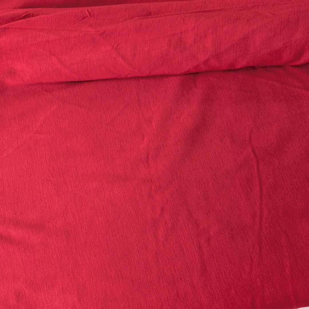 Red Cotton Elastane Jersey (119cm x 190cm)