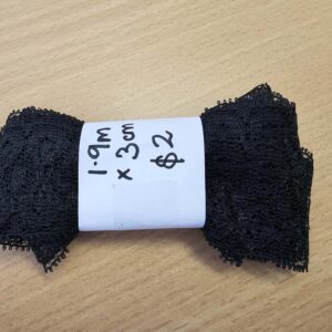 Black Lace Trim (30mm x 1.9m)