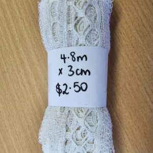 White Lace Trim (30mm x 4.8m)