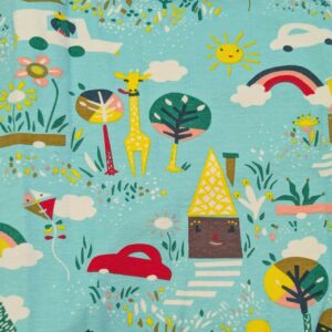 'Happy Town' by Birch Fabrics Cotton Jersey (110cm x 110cm)