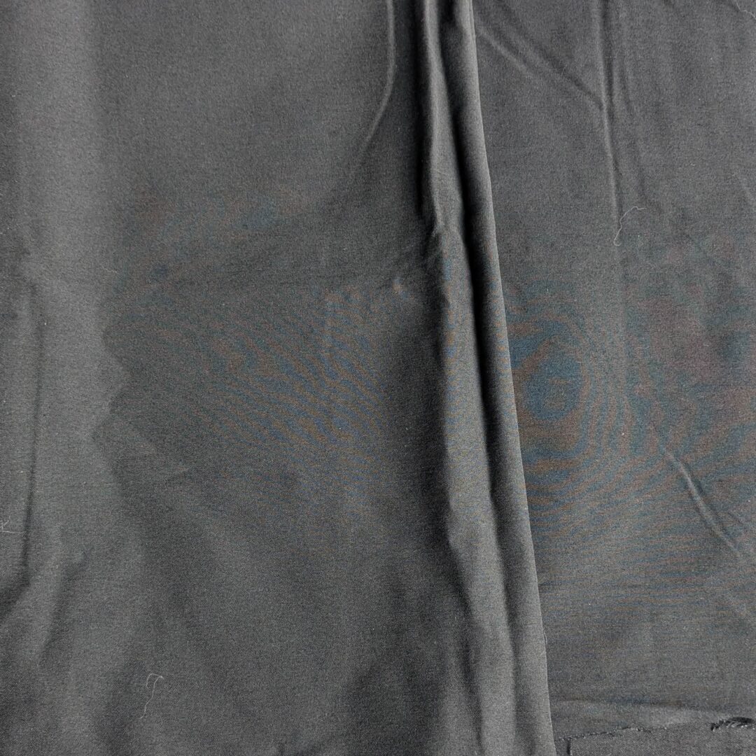 Matte Black Stretch Cotton (150cm x 190cm)