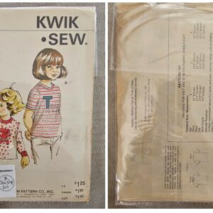 Pattern: Kwik Sew #701 Girls T-Shirt (Size 2-6)