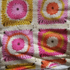 Printed Crochet Squares Quilting Cotton (110cm x 94cm)