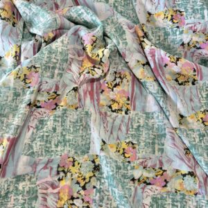 Patchy Florals Georgette. (110cm x 256cm)
