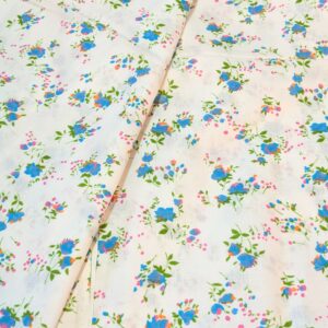 Vintage Pink & Blue Floral Cotton (88cm x 290cm)