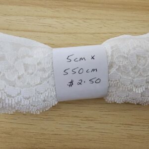 White Lace Trim (50mm x 5.5m)