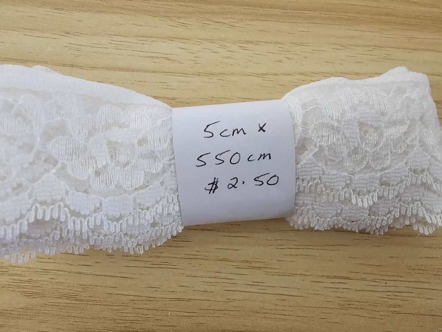 White Lace Trim (50mm x 5.5m)