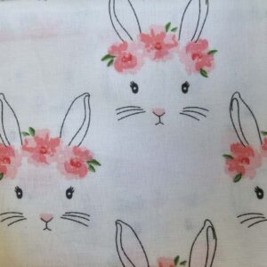 Floral Bunny Quilting Cotton (Fat Quarter)