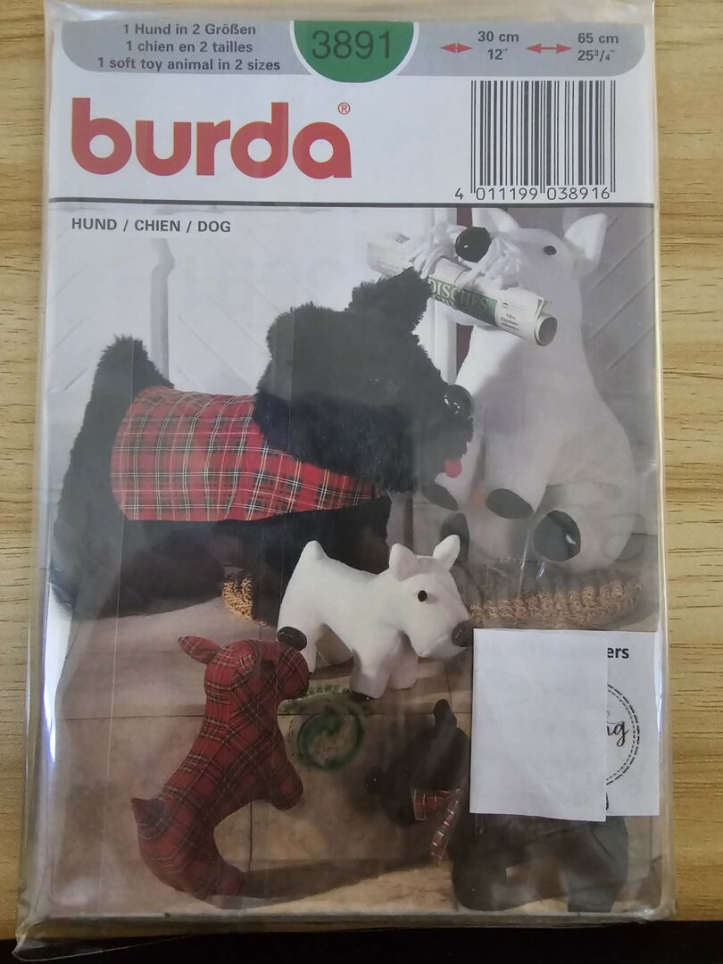 Pattern: Burda #3891 Soft Toy - Dog