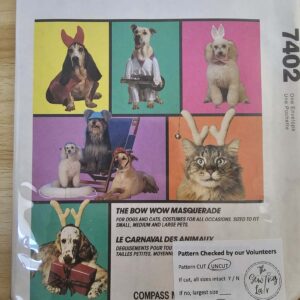 Pattern: McCalls #7402 Pet Accessories