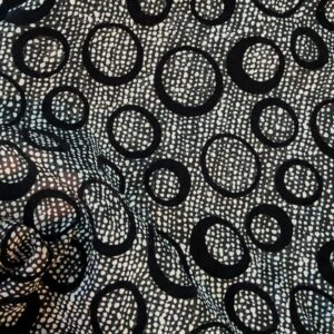 Black & White Spotted Crinkle Chiffon (150cm x 300cm)