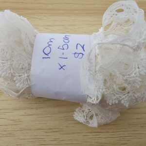 White Eyelet Lace Trim (15mm x 10m)