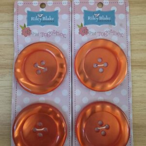 Buttons: Riley Blake Designs 2-Inch Pearl Round Buttons - Orange x 4