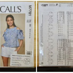 Pattern: (2018) McCalls #M7781 Womens Top. (Size 8-16)
