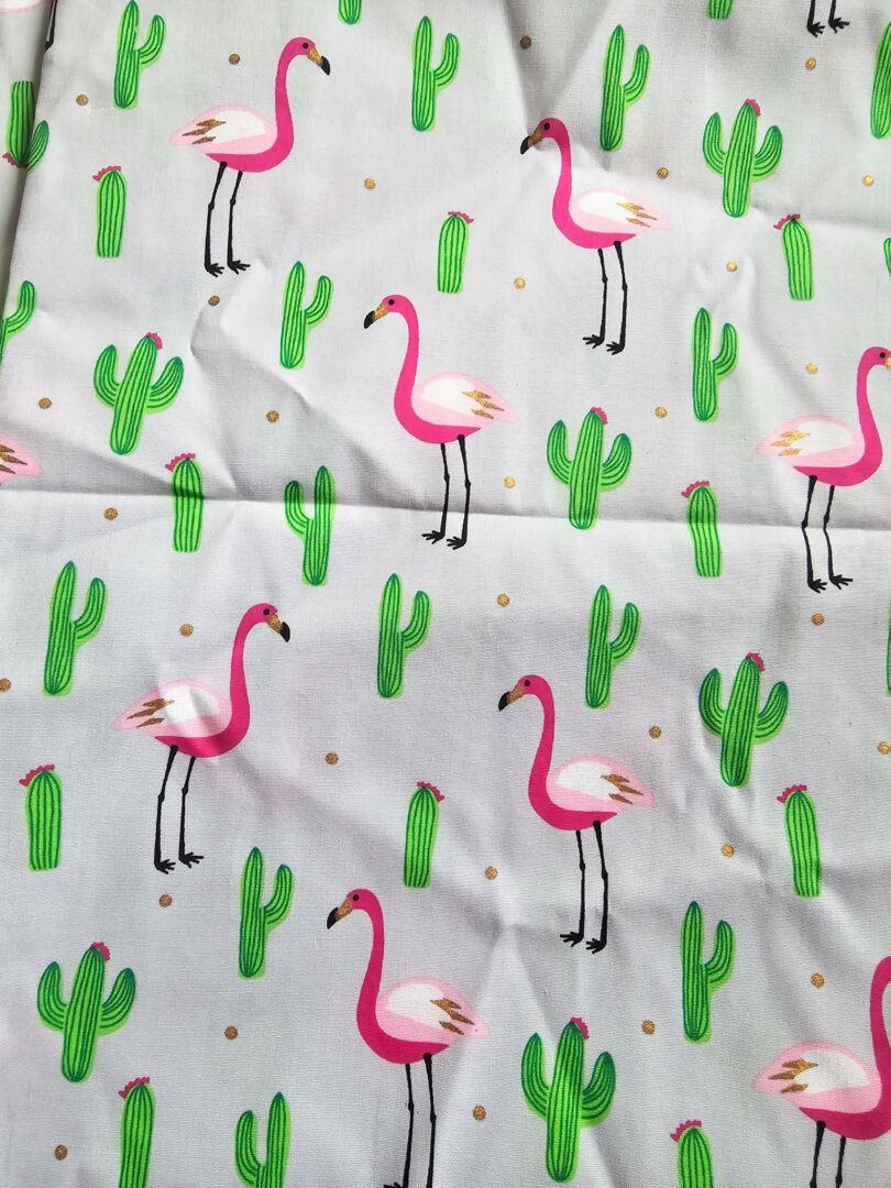 Flamingo Cotton Poplin (112cm x 156cm)