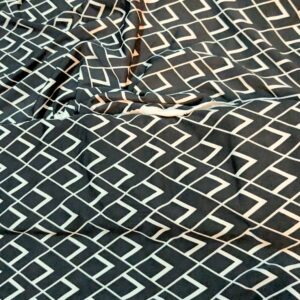 Black & White Diamond Spandex Knit (150cm x 200cm)