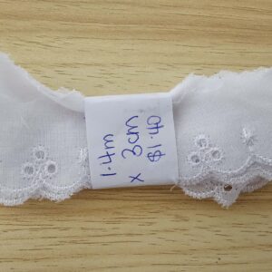 White Broderie Anglaise Trim (30mm x 1.4m)