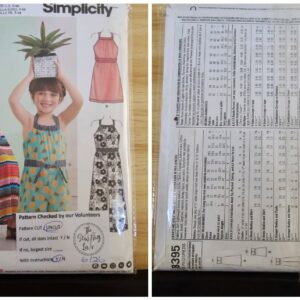 Pattern: Simplicity #8395 Girls Dress or Romper. (Size 7-14)