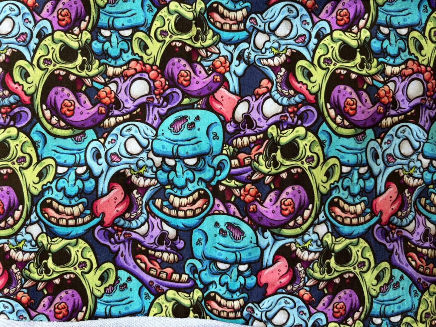 Undead Heads Cotton French Terry Knit (160cm x 56cm)