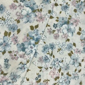 Blue & Pink Florals Quilting Cotton (120cm x 68cm)