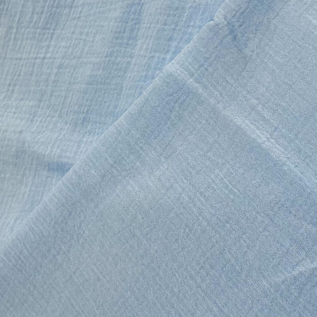 Baby Blue Crinkle Cotton (122cm x 200cm)