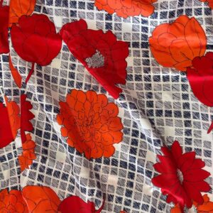 Drapey Floral Polyester Twill by Apsco Fabrics. (110cm x 284cm)