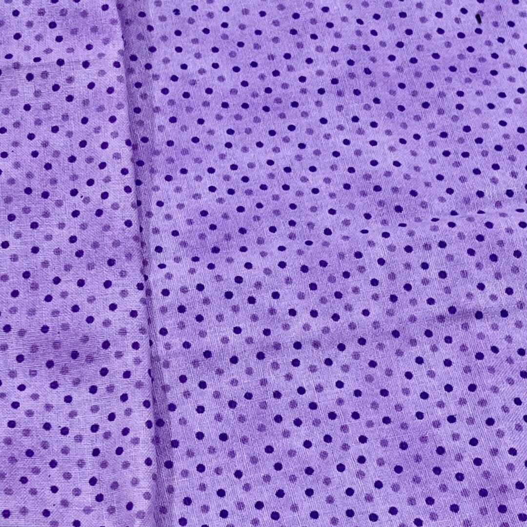 Purple Polka Dots Quilting Cotton (64cm x 54cm)