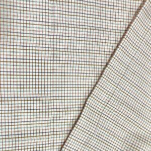Tattersall Check Polyester Cotton Shirting (112cm  x 71cm +extra)