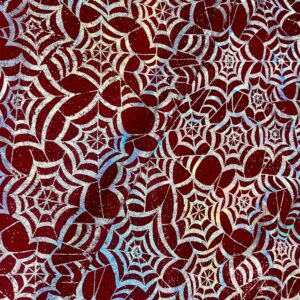 Holographic Red Spiderweb Glittery Dress Knit (111cm x 60cm)