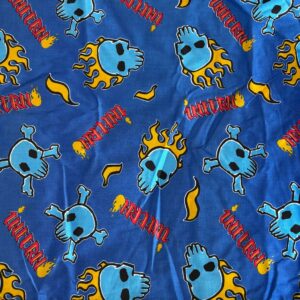 Inferno Skulls Cotton. (120cm x 350cm)