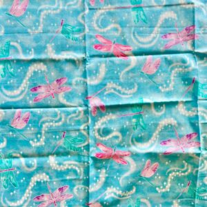 Glitter Dragonflies Quilting Cotton (115cm x 62cm)