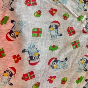 Bluey Christmas Cotton Spandex (200cm x 310cm)