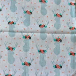 Floral Deer Quilting Cotton (Fat Quarter)