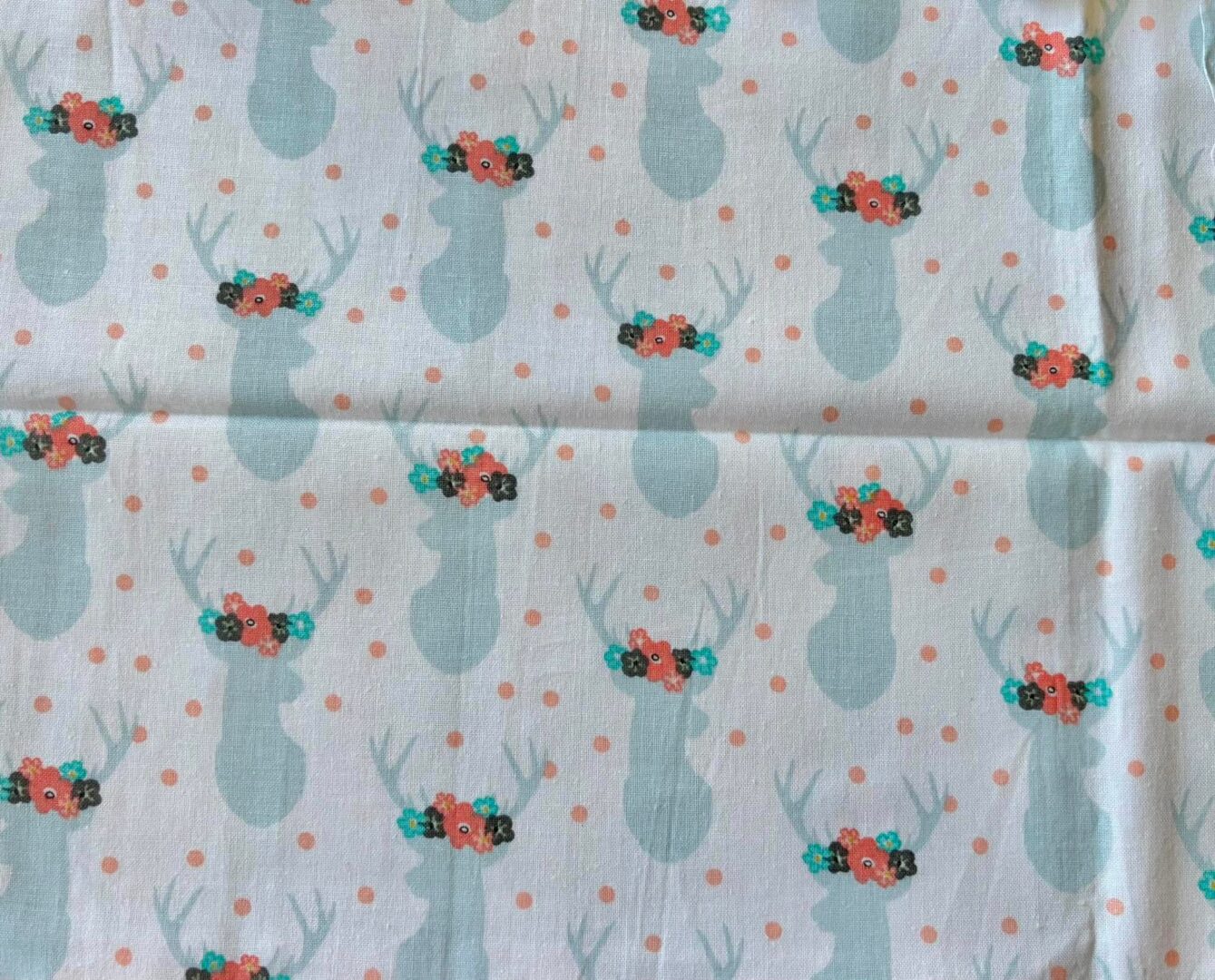 Floral Deer Quilting Cotton (Fat Quarter)