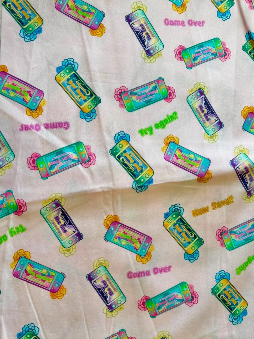 Game Over Digital Print Cotton Poplin (150cm x 56cm)