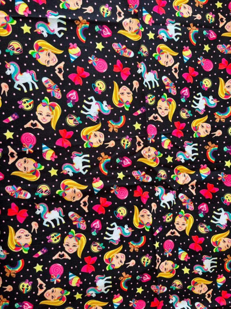 "JoJo Rainbow Emoji" Quilting Cotton (62cm x 37cm)