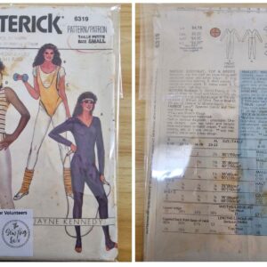 Pattern: Butterick #6319 Ladies Bodysuit, Top & Briefs (Size S/ 8-10)