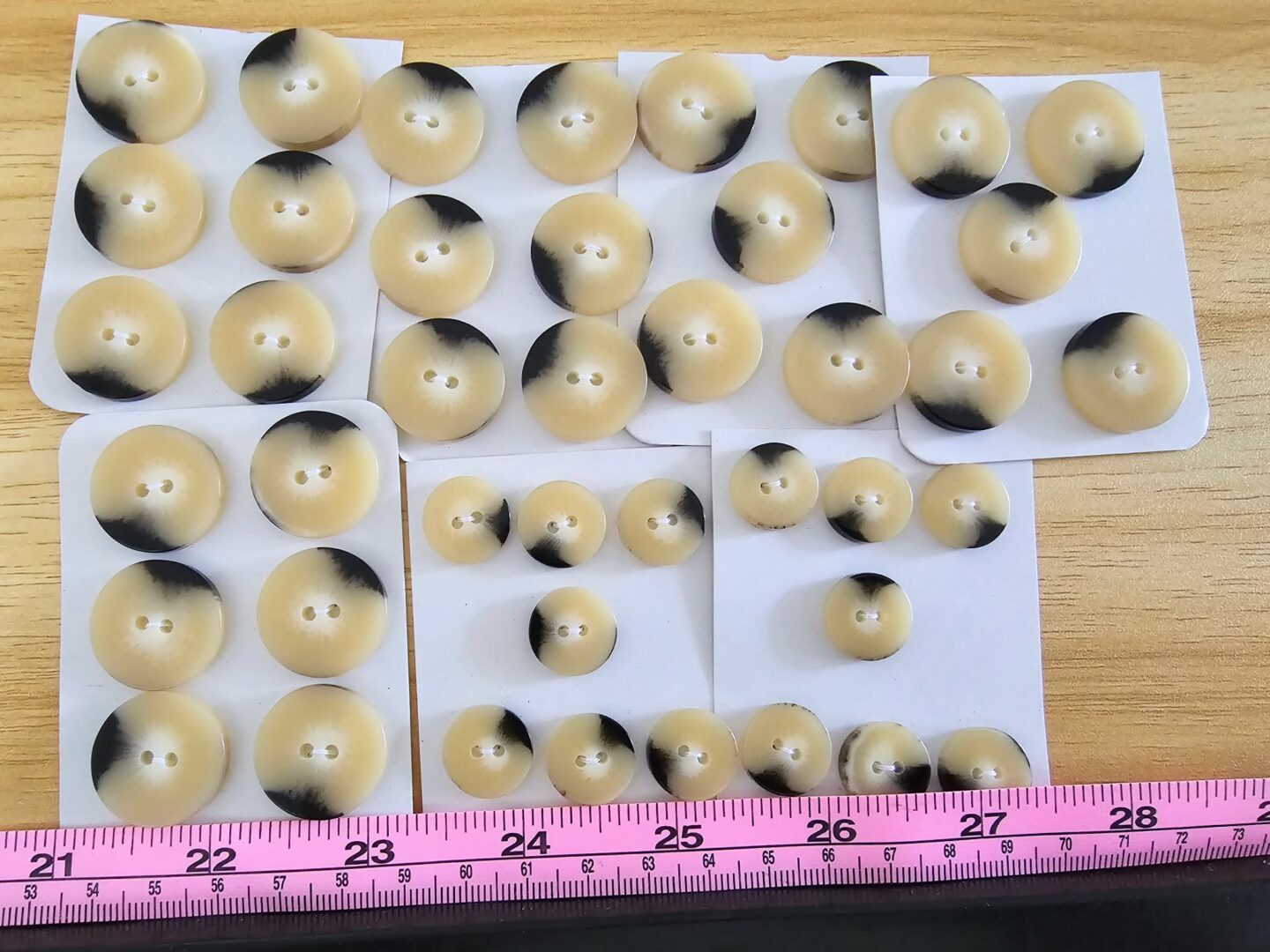 Bulk Three Tone Buttons (Multi Size: S x 14 & L x 28)
