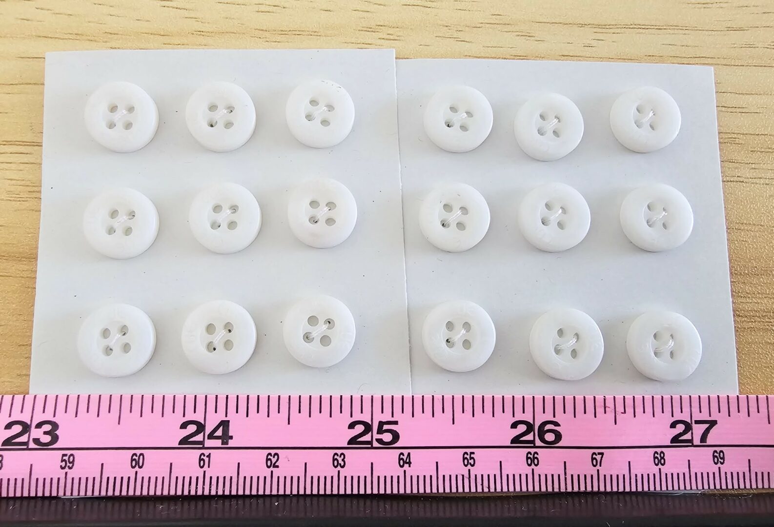 White Buttons x 18