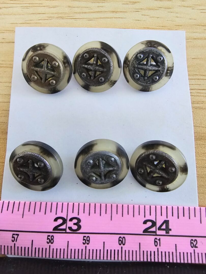 Vintage Shank Buttons x 6