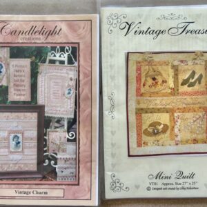 Stitchery & Craft Pattern Duo - Vintage Charm & Vintage Treasures Mini Quilt