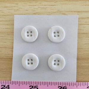 White Buttons x 4