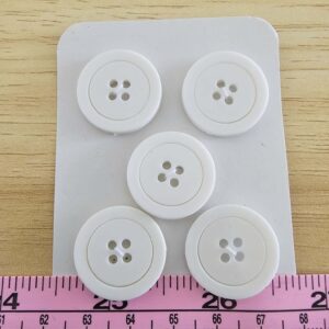 White Buttons x 5