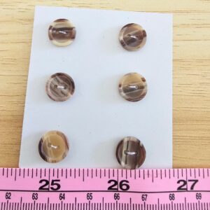 Brown Toned Buttons x 6