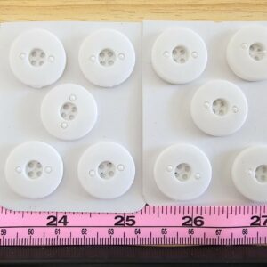 White Buttons x 10