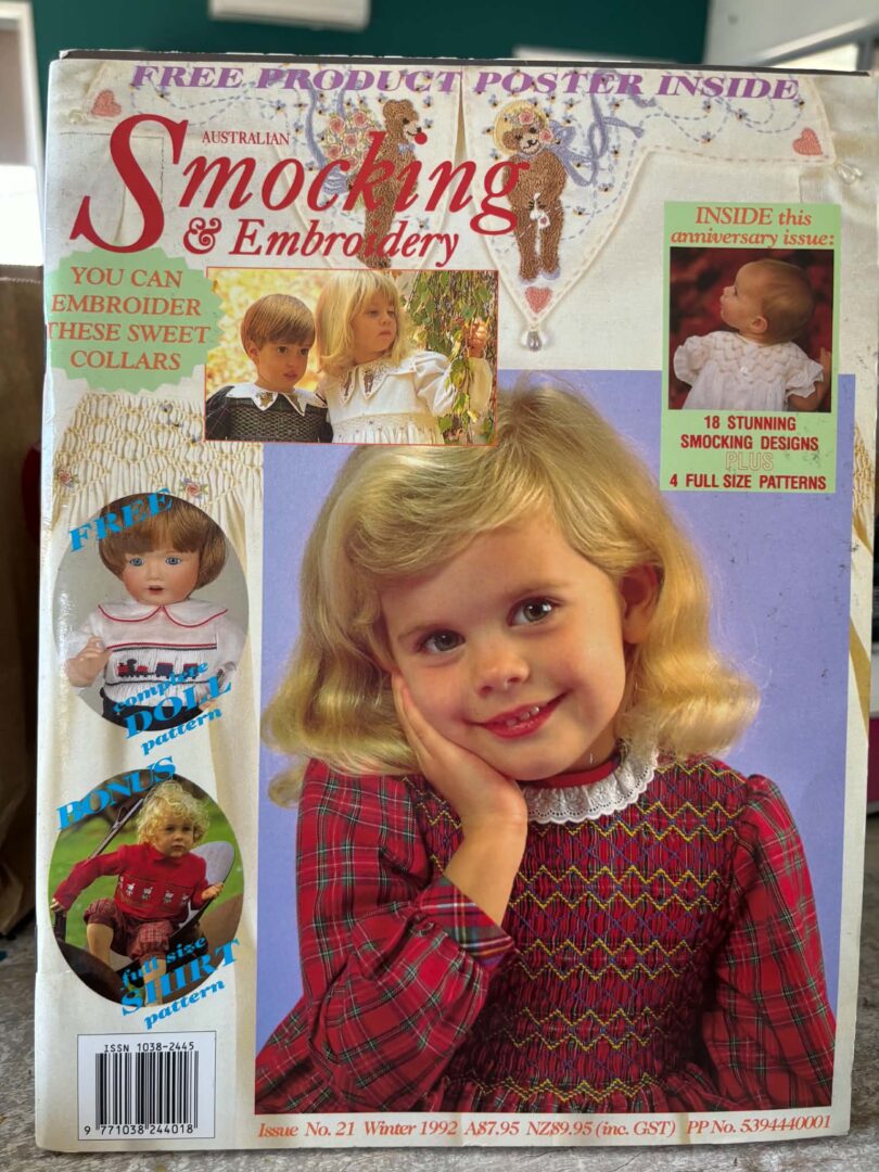 Magazine: Australian Smocking & Embroidery Issue #21 Winter 1992 - Includes uncut pattern