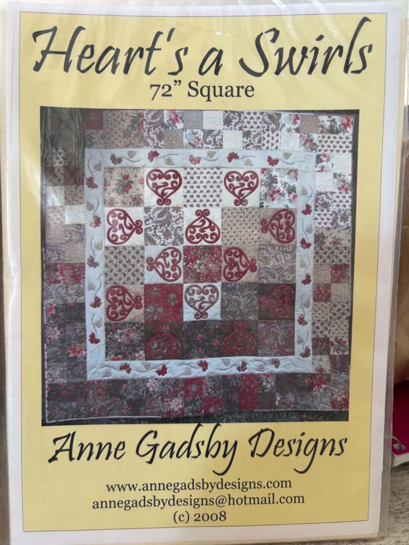Pattern: Heart's a Swirls Quilt by Anne Gadsby Designs