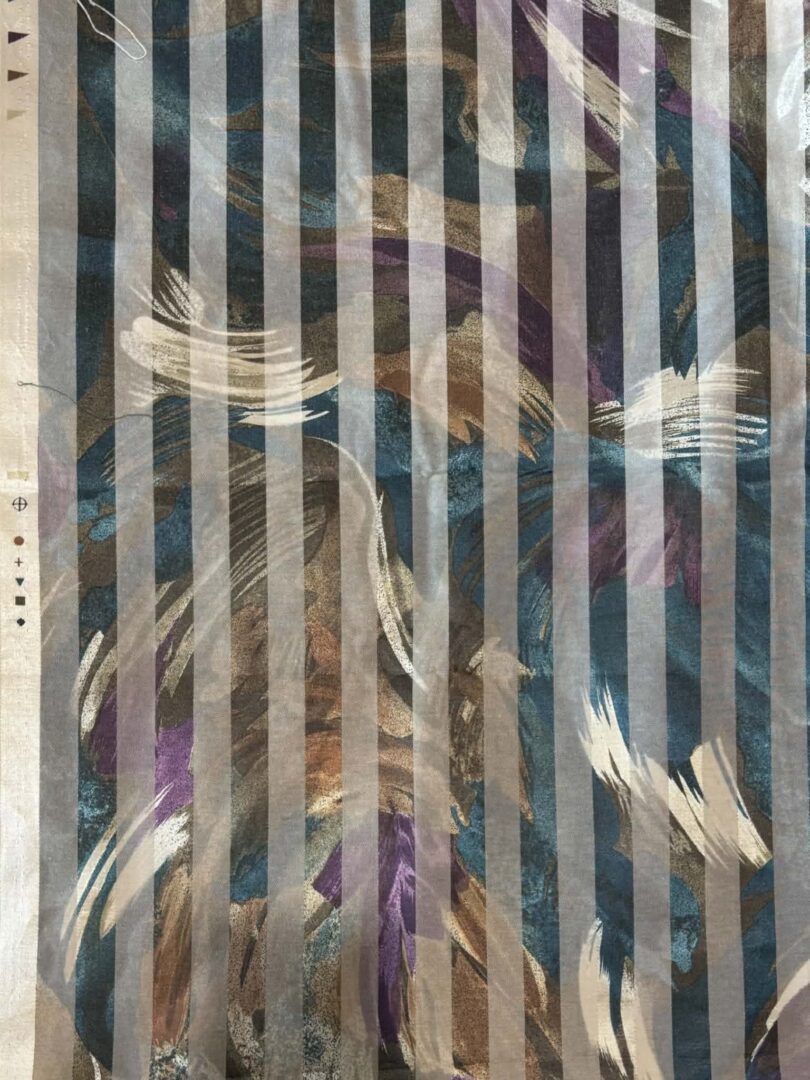 Iridescent Jacquard Striped Home Decorator Woven (165cm x 125cm)