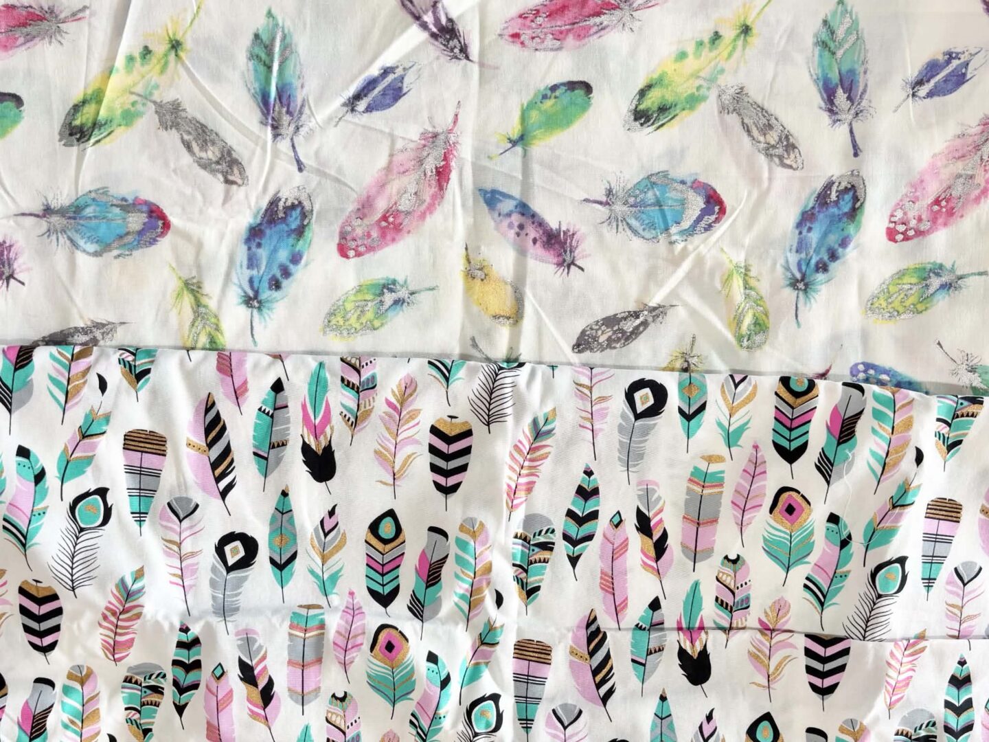 Cotton Poplin Bundle: Feathers with Metallic Accents (3m total)